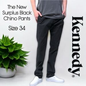 Kennedy The New Surplus Black Chino Pants